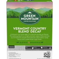 Green Mountain Vermont Country Blend Decaf Coffee Keurig® K-Cup® Pods, Medium Roast, 24/Box (7602)