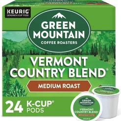 Green Mountain Vermont Country Blend Coffee Keurig® K-Cup® Pods, Medium Roast, 24/Box (6602)