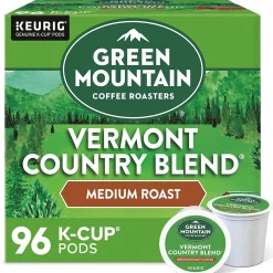 Green Mountain Vermont Country Blend Coffee Keurig® K-Cup® Pods, Medium Roast, 96/Carton (GMT6602CT)