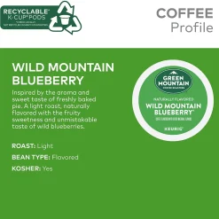 Green Mountain Wild Mountain Blueberry Coffee Keurig® K-Cup® Pods, Light Roast, 96/Carton (67832)