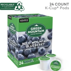 Green Mountain Wild Mountain Blueberry Coffee Keurig® K-Cup® Pods, Light Roast, 24/Box (6783)