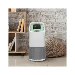 GreenTech Environmental Active HEPA+ with ODOGard Pro HEPA Console Air Purifier, 5-Speed, WiFi Enabled, White/Gray (1X5826)