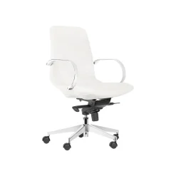 Office Chairs*Gry Mattr Capsule Ergonomic Faux Leather Swivel Task Chair, White (GMCC-00852)