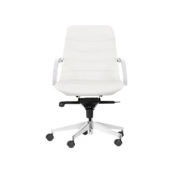 Office Chairs*Gry Mattr Capsule Ergonomic Faux Leather Swivel Task Chair, White (GMCC-00852)