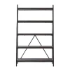 Bookcases*Gry Mattr Live Edge 66.14"H 5-Shelf Ladder Bookcase, Black Walnut (GMCC-00842)