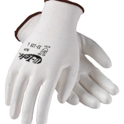 G-Tek 33-125 Polyurethane Coated Nylon Gloves, Medium, 13 Gauge, White, 12 Pairs (33-125/M)