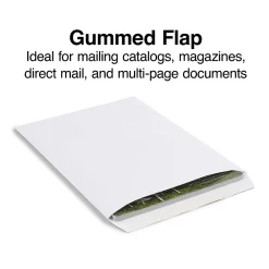 Online Staples Gummed Catalog Envelopes, 10"L x 13"H, White, 250/Box (486954/17040)