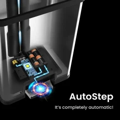 TapCan Stainless Steel Rectangular Pedal Sensor Trash Can with AbsorbX Odor Control System, Trim, 13 Gal. (TC13SB)<Halo Hot