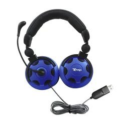 Hot Hamilton Buhl USB-A Noise Canceling Stereo Computer Headset, Blue (TP1-USB)