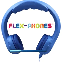 HamiltonBuhl Kid's Flex-Phones TRRS Headset with Gooseneck Microphone, Blue (HECKFX2UBLU)<Hamilton Buhl Hot