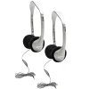 HamiltonBuhl SchoolMate On-Ear Stereo Headphone with In-Line Volume Control, Pack of 2 (HECHA2V-2)<Hamilton Buhl Hot