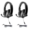 HamiltonBuhl Smart-Trek Deluxe Stereo Headphones, 2/Pack (HECST2BK-2)<Hamilton Buhl Online