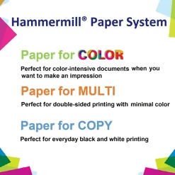 Multipurpose Paper*Hammermill 30% Recycled Fore® MP Pastel Paper, 24lb., Assorted, 8 1/2