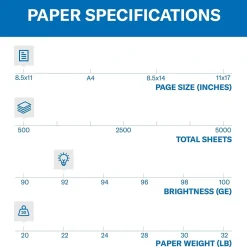 Large Quantity Paper*Hammermill Copy Plus 8.5" x 11" Copy Paper, 20 lbs., 92 Brightness, 500 Sheets/Ream (105007)