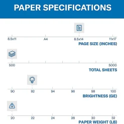 Copy Paper*Hammermill Copy Plus 8.5" x 14" Copy Paper, 20 lbs., 92 Brightness, 500 Sheets/Ream (105015)