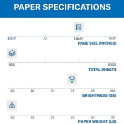 Multipurpose Paper*Hammermill Fore 8.5" x 14" Multipurpose Paper, 20 lbs., 96 Brightness, 500 Sheets/Ream (103291)