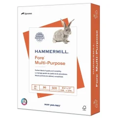 Multipurpose Paper*Hammermill Fore 8.5" x 11" Multipurpose Paper, 20 lbs., 96 Brightness, 500 Sheets/Ream (103267)