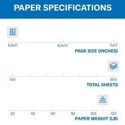 Card Stock*Hammermill Premium 8.5" x 11", Cardstock Paper, 110 lbs., White, 600 Sheets/Ream (168380)