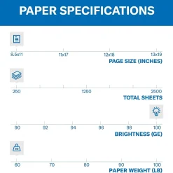 Card Stock*Hammermill Premium Color Copy 60 lbs. Cover Paper, 8.5" x 11", Photo White, 250 Sheets/Pack (122549)