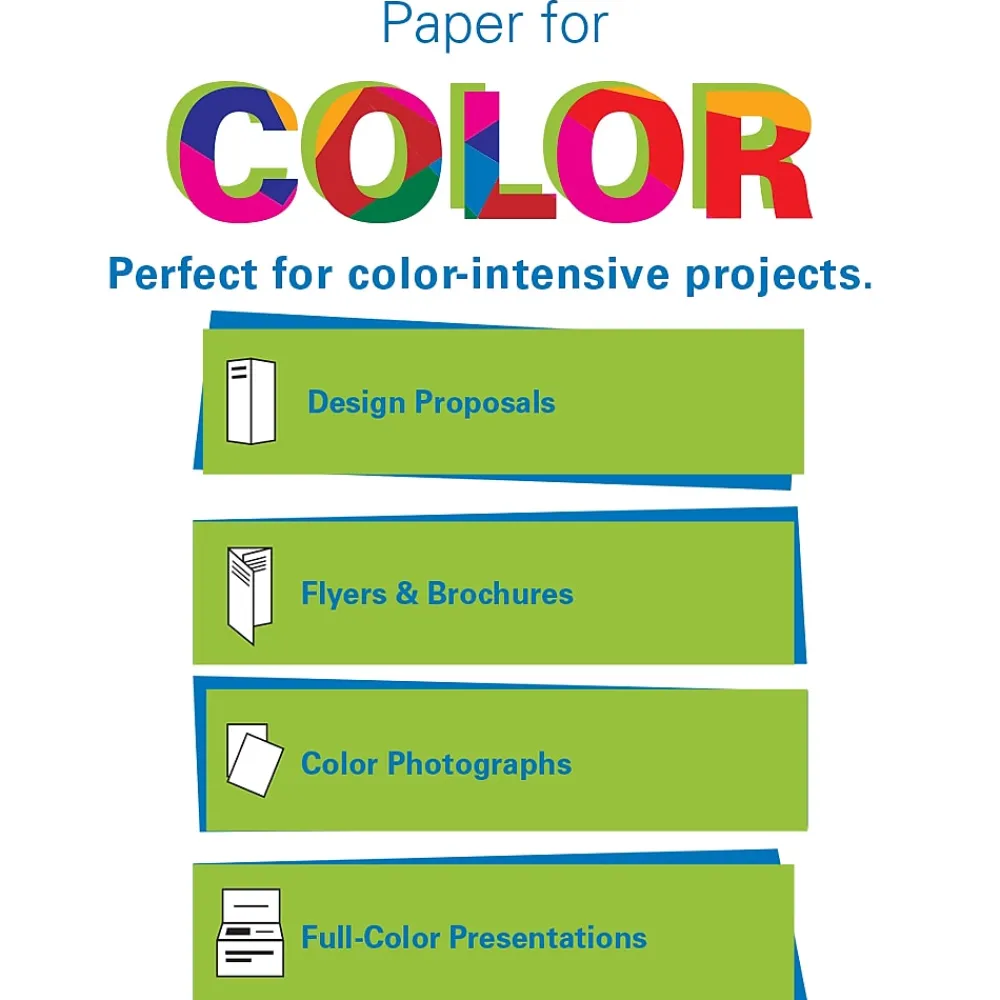 Card Stock*Hammermill ® Premium Color Copy Cover Paper, 60lb, 18" x 12", 100 Bright, White, 250/Ream