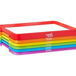 Dry Erase*hand2mind Magnetic Activity Tray Dry-Erase Whiteboards, 9.5" x 13", 6/Set (96157)