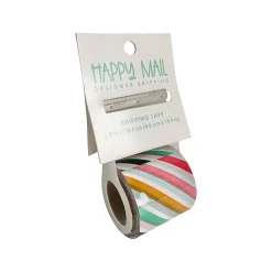 Best Happy Mail Packing Tape with Dispenser, 1.8" x 16.4 yds., Multicolor (246452)