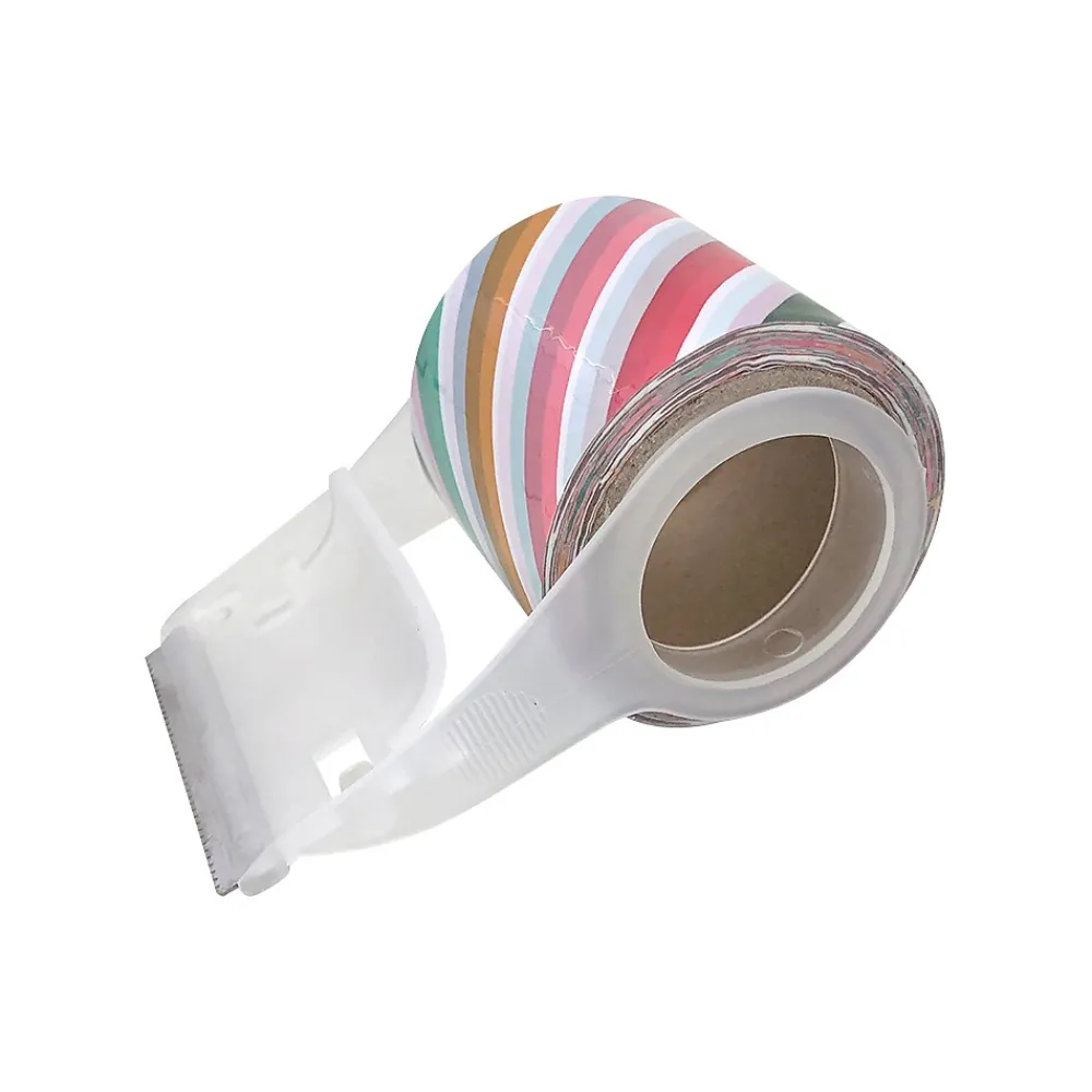 Best Happy Mail Packing Tape with Dispenser, 1.8" x 16.4 yds., Multicolor (246452)