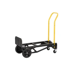 Harper Trucks Harper Lightweight Glass Filled Nylon Plastic Convertible Hand Truck and Dolly, 400 lb. Capacity (PJDY2223A)