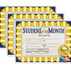 Awards & Certificates*Hayes Achievement Certificates, 8.5" x 11", Multicolor, 3/Bundle (H-VA528-3)