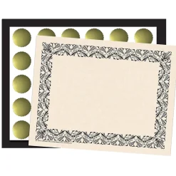 Awards & Certificates*Hayes Art Deco Certificate Set, 9" x 12", Black, 110/Set (H-VA437)