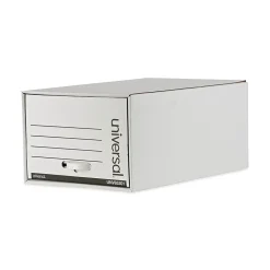File Storage|Universal Heavy-Duty Storage Box Drawer, Legal Size, White, 6/Carton (UNV85301)