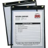 Sheet Protectors|C-Line Heavy-Duty Super Heavyweight Plus Shop Ticket Holders, 12" x 9", Black, 15/Bx (CLI50912)