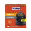 30 Gallon Trash Bag, 30" x 33", Low Density, 1.1 mil, Black, 222 Bags/Box (PCTE85274CT)<Hefty Best