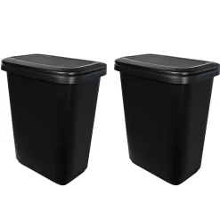 Dual Function XL Trash Can, 20.4 Gallons, Black, 2/Pack (HFTCOM2280075-2)<Hefty Hot