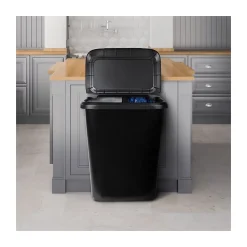 Dual Function XL Trash Can, 20.4 Gallons, Black, 2/Pack (HFTCOM2280075-2)<Hefty Hot