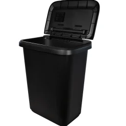 Dual Function XL Trash Can, 20.4 Gallons, Black, 2/Pack (HFTCOM2280075-2)<Hefty Hot