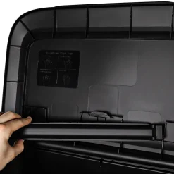 Dual Function XL Trash Can, 20.4 Gallons, Black, 2/Pack (HFTCOM2280075-2)<Hefty Hot