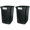 Locking Hinged Lid Trash Can, 7.7 Gallons, Black, 2/Pack (HFTCOM229207507)<Hefty Online