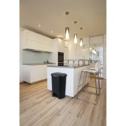 Step On Trash Can, Black, 12.2 Gallon, 2/Pack (2198HFTCOM075)<Hefty New