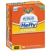 Strong 13 Gallon Kitchen Trash Bag, 23.75" x 27", Low Density, 0.9 mil, White, 90 Bags/Box (RFPE84574)<Hefty Sale