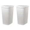 Touch Top Trash Can, White, 13 Gallon, 2/Pack (2166HFTCOM000)<Hefty Online