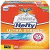 Ultra Strong 13 Gallon Scented Kitchen Trash Bag, 24.75" x 24.88", Low Density, 0.9 mil, Clean Burst, White, 80 Bags/Box<Hefty Best
