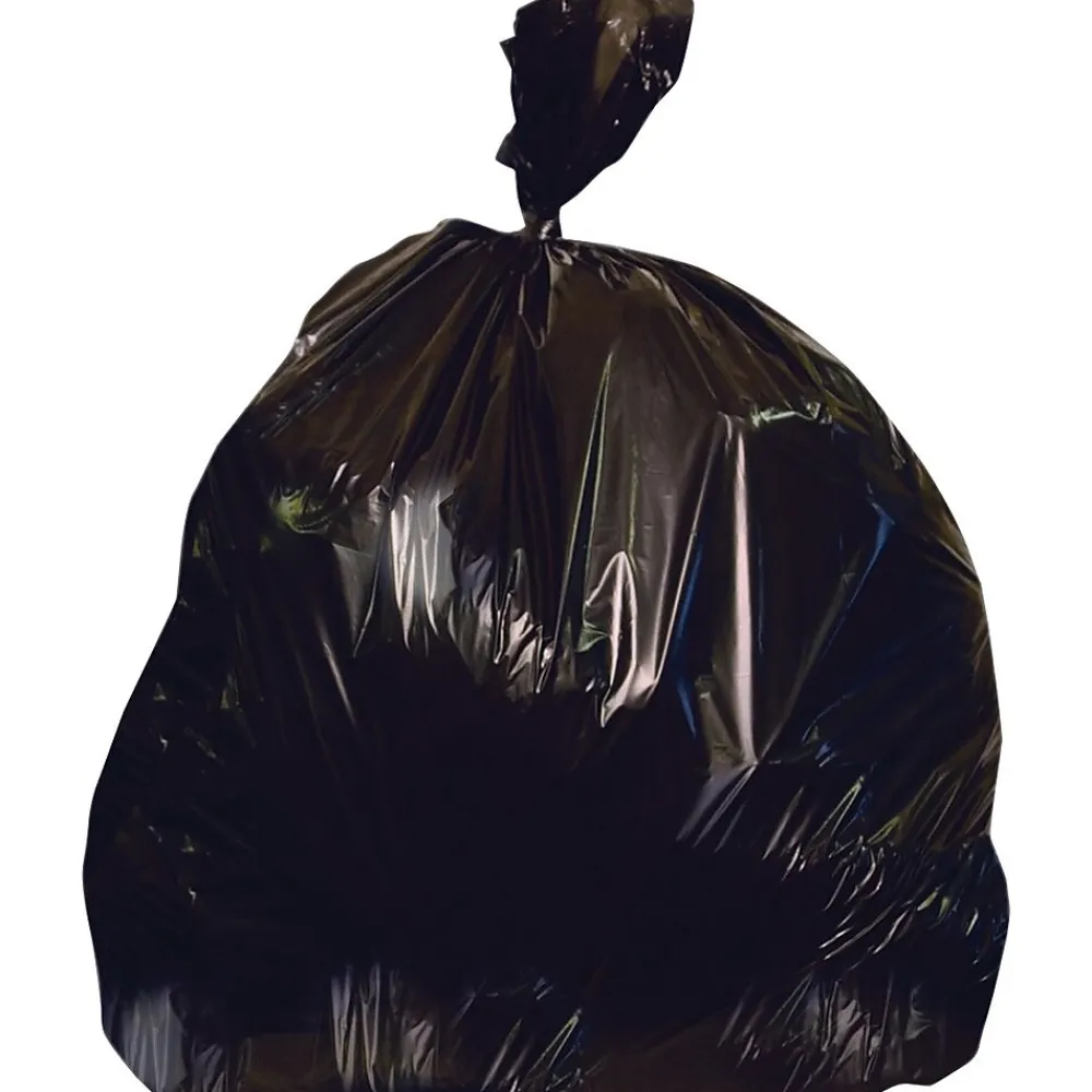 Heritage 7-10 Gallon Industrial Trash Bag, 24" x 24", High Density, 8 Mic, Black, 20 Rolls (Z4824LK R01)<Heritage Bag Outlet