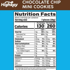 HighKey Gluten Free Chocolate Chip Cookies, 2 oz., 6 Packs/Box, 6/Pack ( 600-00270)