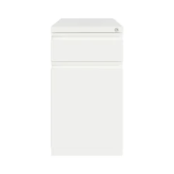 File Cabinets*Hirsh 2-Drawer Mobile Vertical File Cabinet, Letter Size, Lockable, 27.75"H x 15"W x 19.88"D, White (25033)