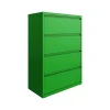 File Cabinets*Hirsh HL10000 Series 4-Drawer Lateral File Cabinet, Locking, Letter/Legal, Screaming Green, 36" (24256)