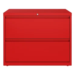 File Cabinets*Hirsh HL10000 Series 2-Drawer Lateral File Cabinet, Locking, Letter/Legal, Lava Red, 36" (24249)