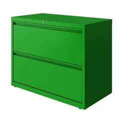 File Cabinets*Hirsh HL10000 Series 2-Drawer Lateral File Cabinet, Locking, Letter/Legal, Screaming Green, 36