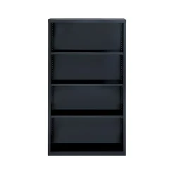 Bookcases*Hirsh HL8000 Series 60"H 4-Shelf Bookcase with Adjustable Shelves, Black Steel (21993)
