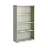 Bookcases*Hirsh HL8000 Series 60"H 4-Shelf Bookcase with Adjustable Shelves, Light Gray Steel (21994)